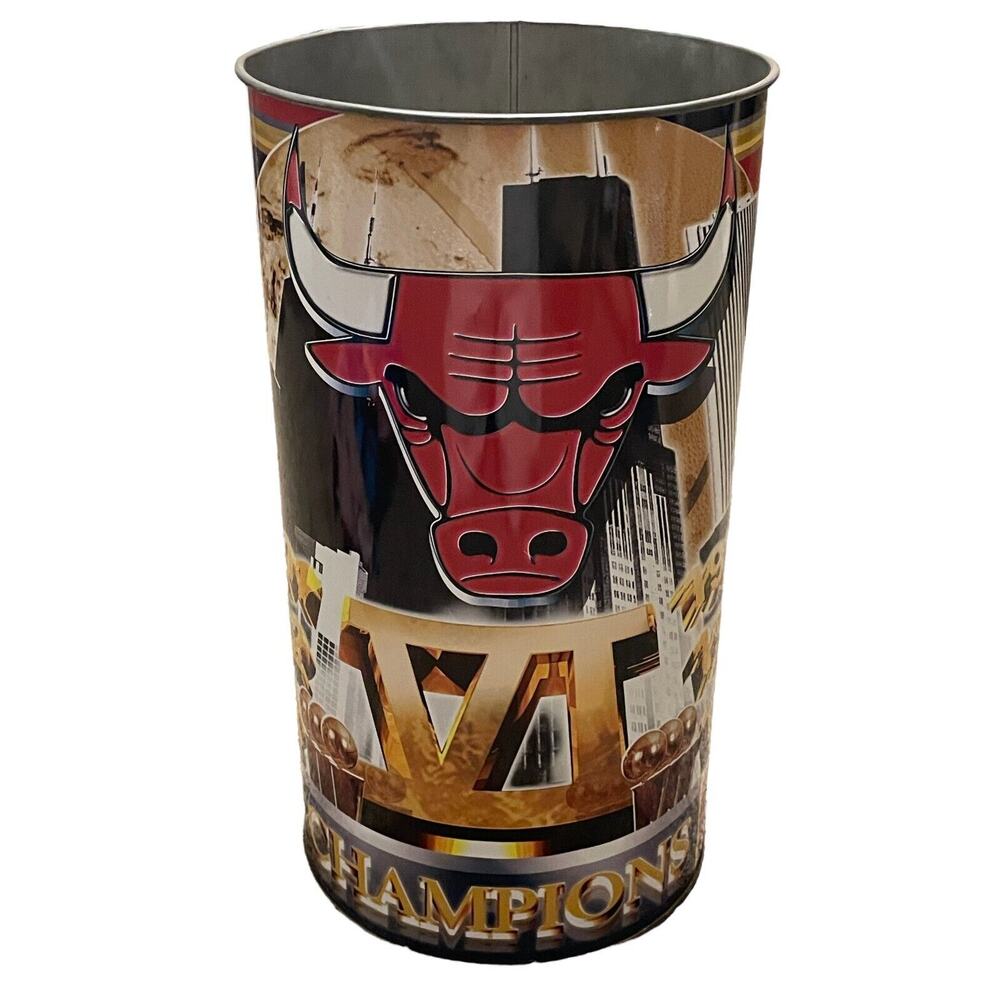 Trash Can 1998 Chicago Bulls Championship 3 Peat 19” Tall Vintage NBA Finals